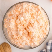 Sugar-Free Cherry Jell-O With Mandarin Oranges and Cottage Cheese