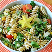 Noodle Salad With Tomatoes, Asparagus and Starfruit