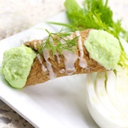 Green Velvet Cream Cannoli
