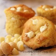 Homemade White Chocolate and Macadamia Muffins