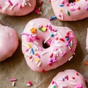Pink Valentine Sprinkle Donut