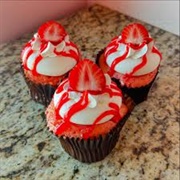 Strawberry Drizzle Cupcake