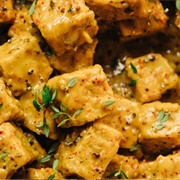 Maple Mustard Tempeh With Shallots, and Thyme