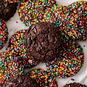 Chocolate Chocolate Chunk Sprinkle Cookie