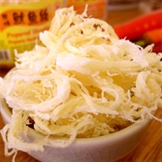 Pre-Cooked, Prepared Shredded Squid