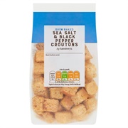 Black Pepper and Sea Salt Croutons
