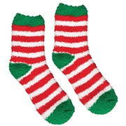 Fuzzy Christmas Socks