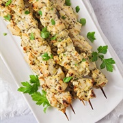 Greek Style Marinated Chicken Skewers