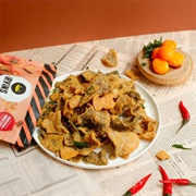 Salted Egg Yolk Salmon Skins