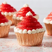 Santa Hat Cupcakes