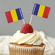 Romanian Flag Cupcake