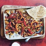 Chickpea Aubergine and Corn Fajita