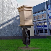 Upside-Down Charles La Trobe Statue