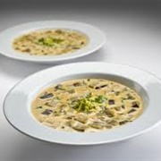 Aubergine Soup With Mozzarella and Gremolata