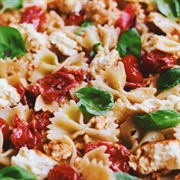 Feta, Cheddar, and Tomato Sauce Pasta