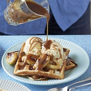 Salted Caramel Drizzle Waffle