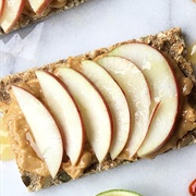 Crackers With Peanut Butter and Apple