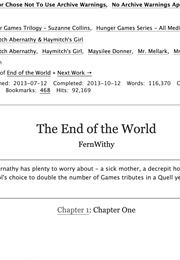 The End of the World (Fernwithy)