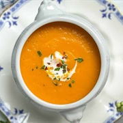 Carrot Soup With Ginger, and Leeks