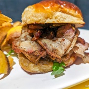 Uncle Dru's Belly Fillin' Pork Sandwich