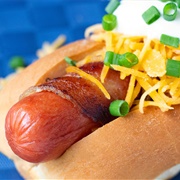 Enchilada Sauce Hot Dog