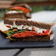 Pepperjack Sandwich on Pumpernickel