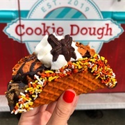 Cookie Dough Waffle Taco