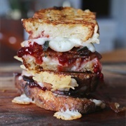 Goat Cheese Sour Cherry Jam Sandwich