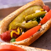 Pickle and Pickled Pepper Hot Dog (Peter Piper)
