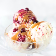 Cranberry Caramel Ice Cream