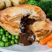 Pie, Mash and Vegetables