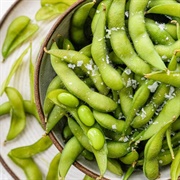 Steamed and Salted Edamame Beans