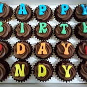 Chocolate Letter Cupcake