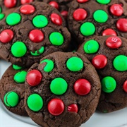 Chocolate Holiday M&M Cookie
