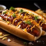 Smoked-Cheddar-Bun Hot Dog