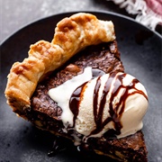 Chocolate Brownie Fudge Pie