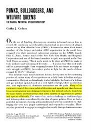 Punks, Bulldaggers, and Welfare Queens (Cathy Cohen)