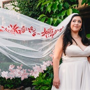 Veil With Colored Edging