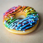 Rainbow Drizzle Donut