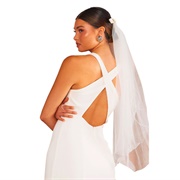 Crisscross Back Straps on Wedding Dress