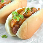 Wild Onion Sauce Hot Dog