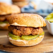 Fried Chicken Sandwich With Gravy