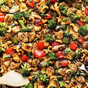 Sheet Pan Cashew Chicken