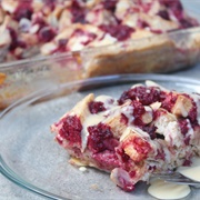 Berry White Chocolate Waffle Pudding