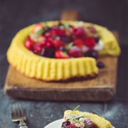 Plum Jelly and Mincemeat Sponge Flan