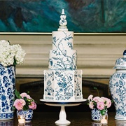 Blue Chinoiserie Wedding Cake