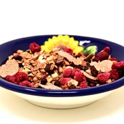 Unsweetened Cereals With Raisins and Raspberries