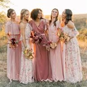 Floral Print Bridesmaid Dresses