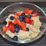 Quinoa With Strawberries and Blueberries