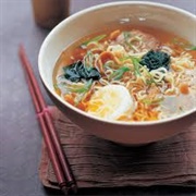 Tokyo-Style Ramen Noodles in Soup